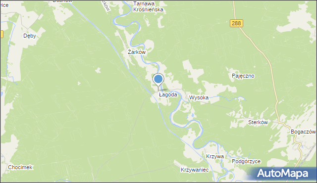 mapa Łagoda, Łagoda na mapie Targeo